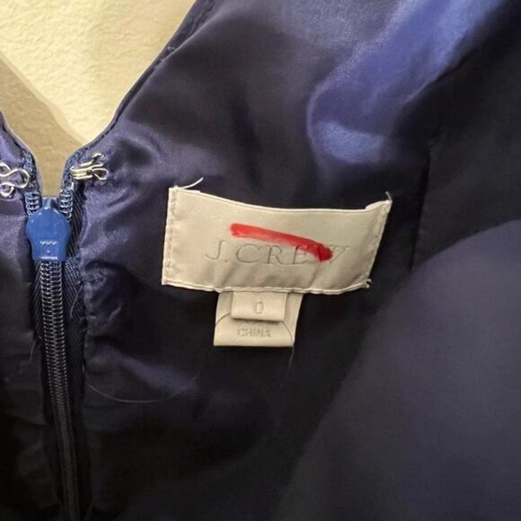 J. Crew size 0 navy sleeveless dress - Picture 4 of 6